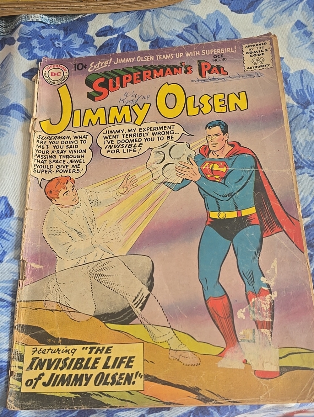 Superman'S PAL Jimmy Olsen 40 DC SILVER AGE COMIC  1959 Supergirl's Pal